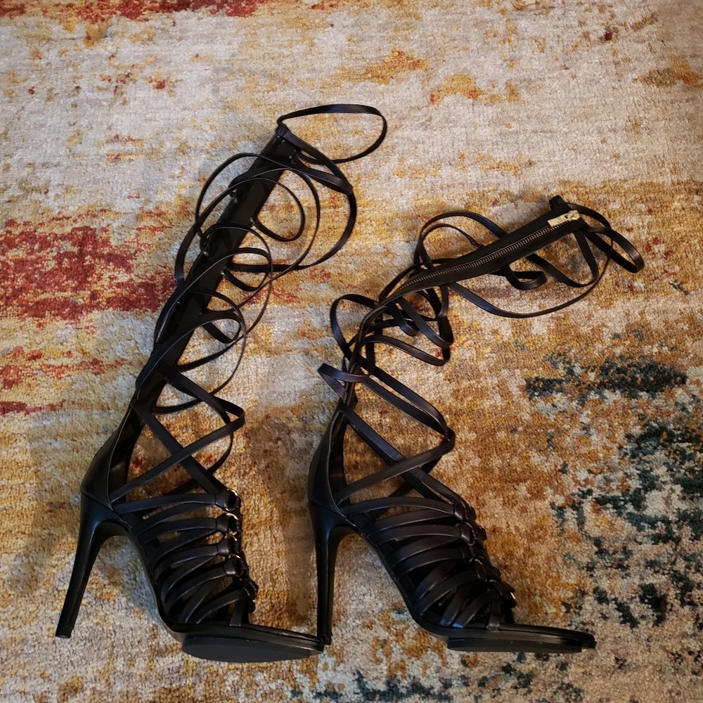 Black Gladiator Heels